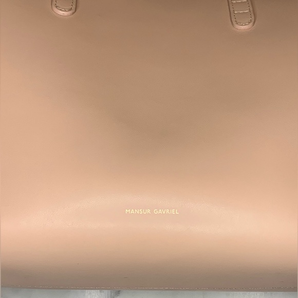 MANSUR GAVRIEL Vachetta Leather Tote Blush Pink With Matching Zip Pouch - Picture 15 of 15